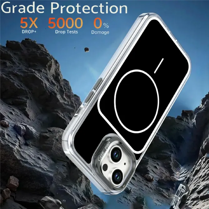 Coque iPhone 15 magnétique avec support caméra intégré