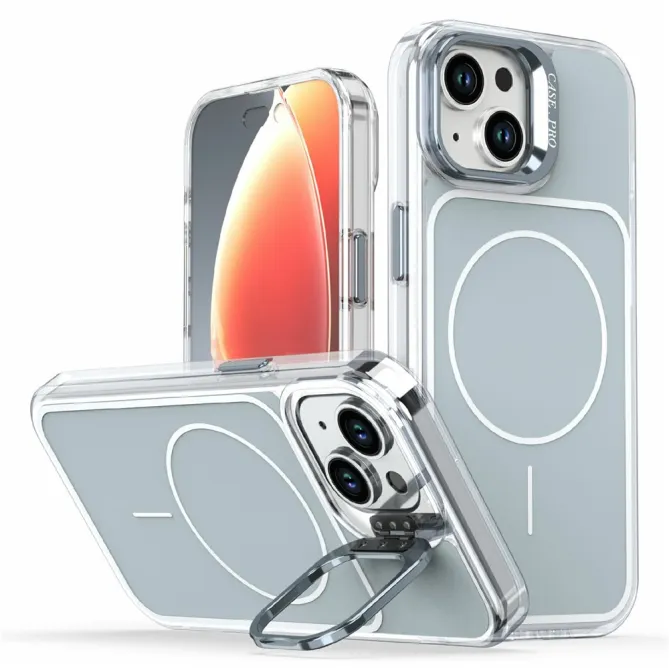Coque iPhone 15 magnétique avec support caméra intégré