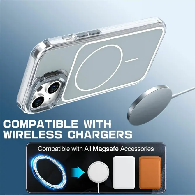 Coque iPhone 15 magnétique avec support caméra intégré