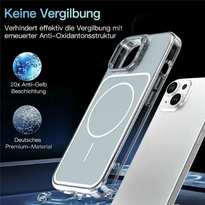 Coque iPhone 15 magnétique avec support caméra intégré