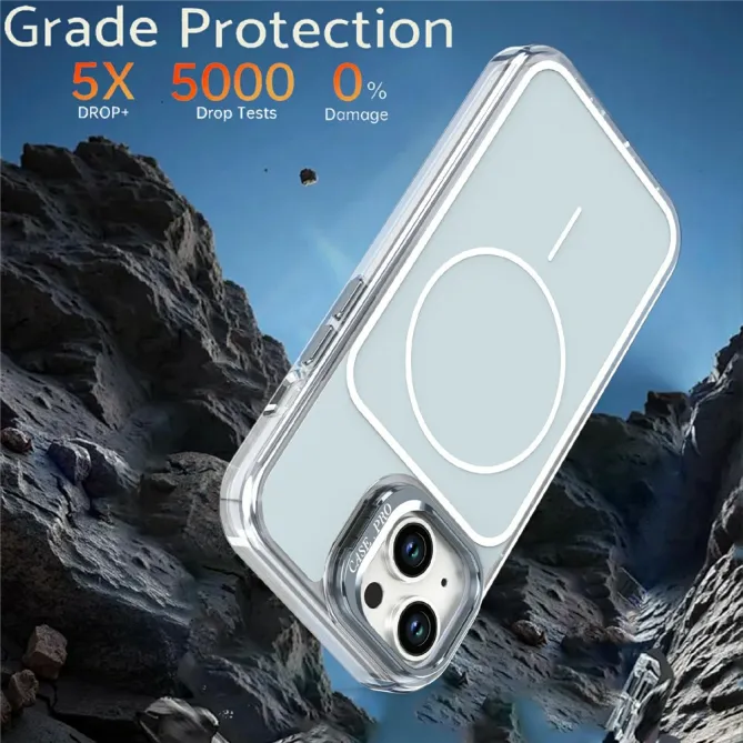Coque iPhone 15 magnétique avec support caméra intégré