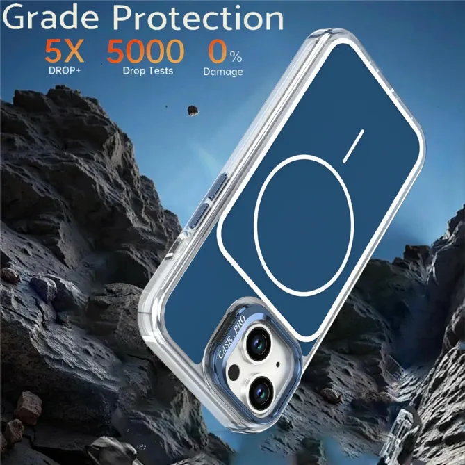 Coque iPhone 15 magnétique avec support caméra intégré