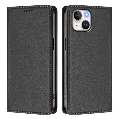 Housse portefeuille iPhone 15 effet cuir avec protection RFID