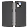 Housse portefeuille iPhone 15 effet cuir avec protection RFID
