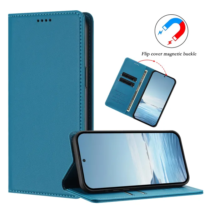 Housse portefeuille iPhone 15 effet cuir avec protection RFID