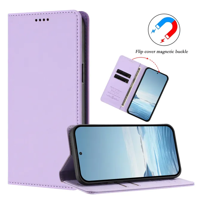 Housse portefeuille iPhone 15 effet cuir avec protection RFID