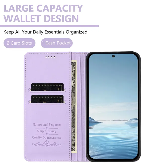 Housse portefeuille iPhone 15 effet cuir avec protection RFID