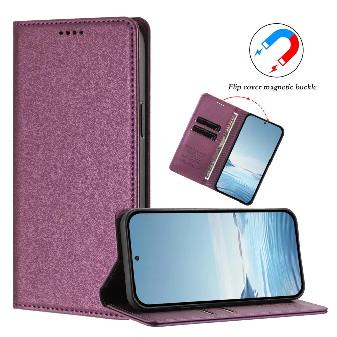 Housse portefeuille iPhone 15 effet cuir avec protection RFID