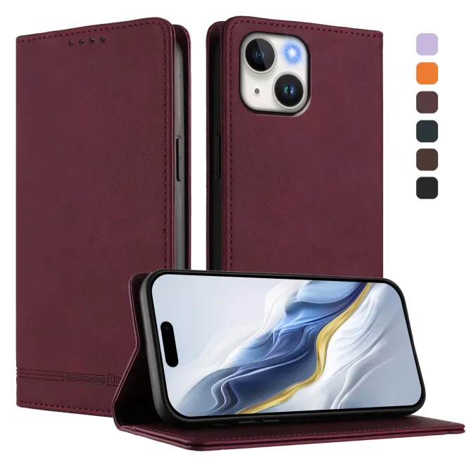 Housse iPhone 15 effet cuir rétro Série RC23
