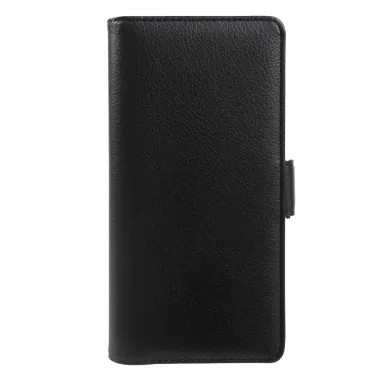 Housse iPhone 15 effet cuir grainé à double fermeture magnétique