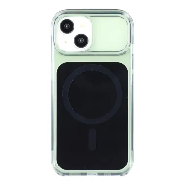 Coque iPhone 15 acrylique magnétique anti-jaunissement