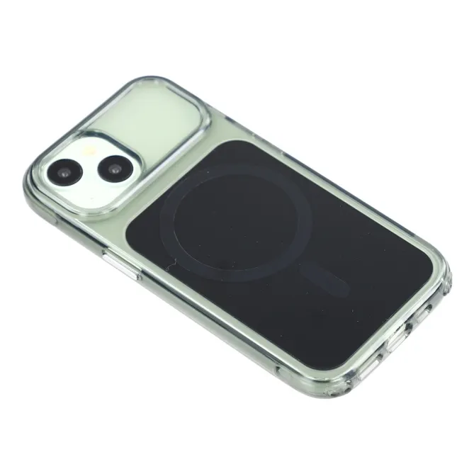 Coque iPhone 15 acrylique magnétique anti-jaunissement