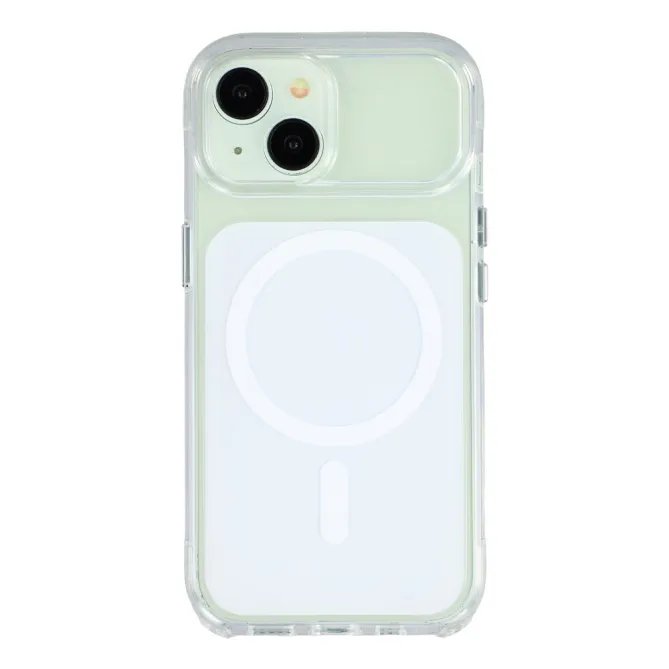 Coque iPhone 15 acrylique magnétique anti-jaunissement