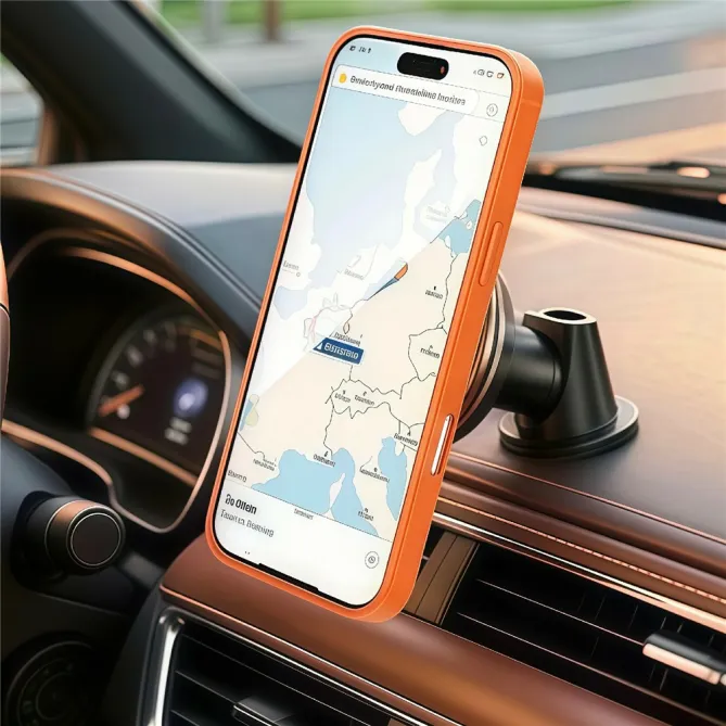 Coque iPhone 15 magnétique avec anneau rotatif support