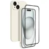 Coque iPhone 15 silicone avec verre trempé haute résistance