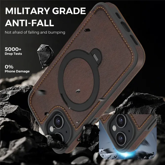 Étui iPhone 15 Capucine Fine Anneau Béquille