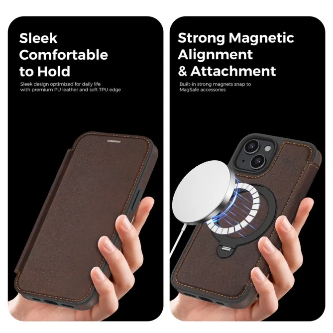 Étui iPhone 15 Capucine Fine Anneau Béquille