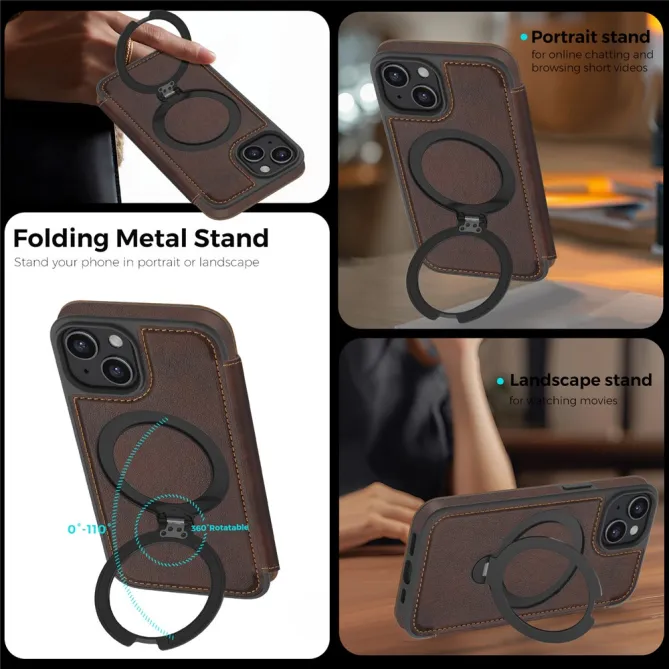 Étui iPhone 15 Capucine Fine Anneau Béquille