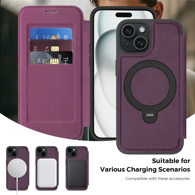 Étui iPhone 15 Capucine Fine Anneau Béquille