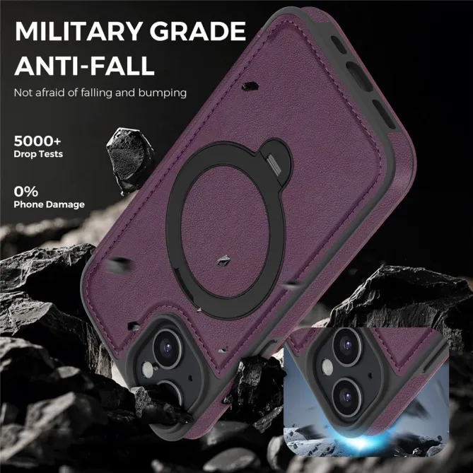 Étui iPhone 15 Capucine Fine Anneau Béquille
