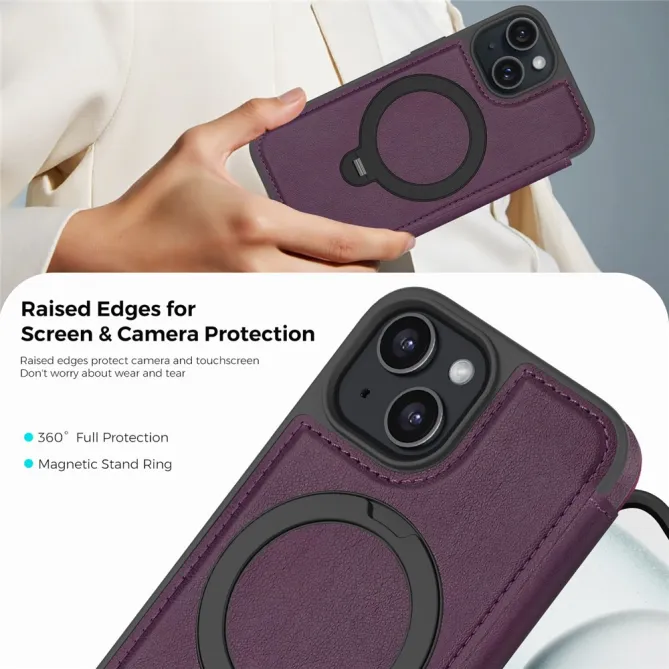Étui iPhone 15 Capucine Fine Anneau Béquille