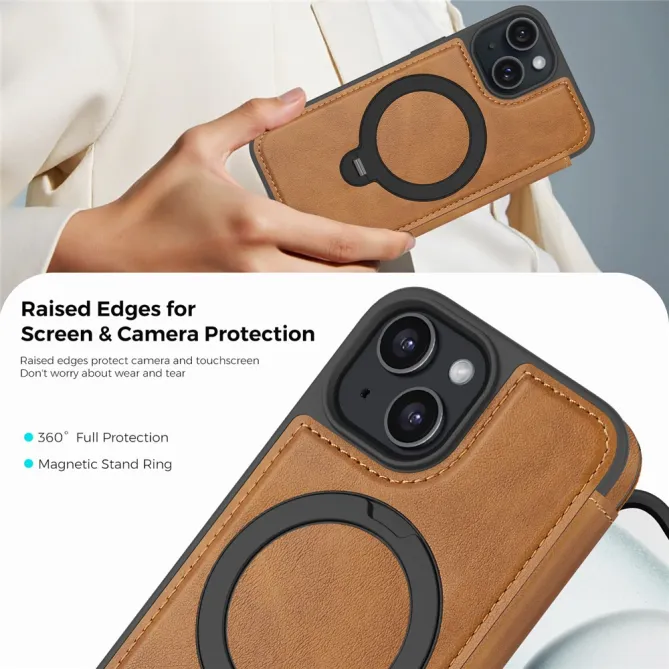 Étui iPhone 15 Capucine Fine Anneau Béquille