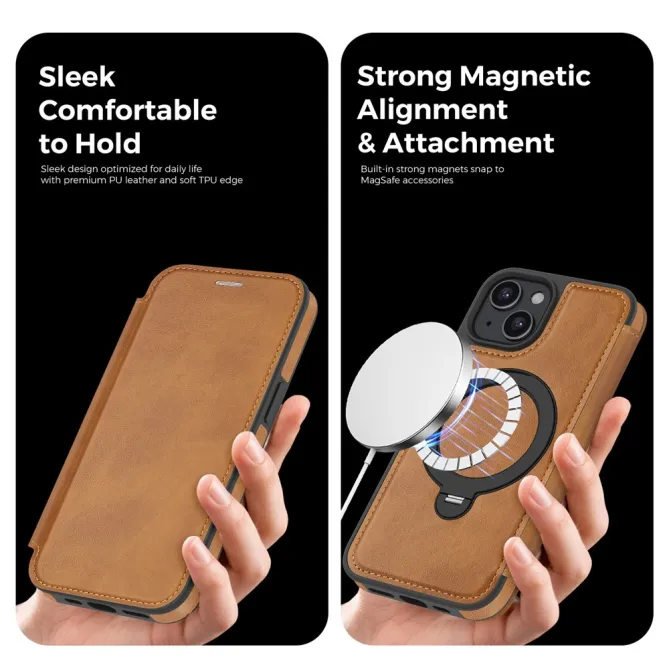Étui iPhone 15 Capucine Fine Anneau Béquille