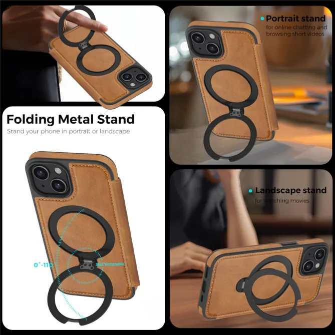 Étui iPhone 15 Capucine Fine Anneau Béquille
