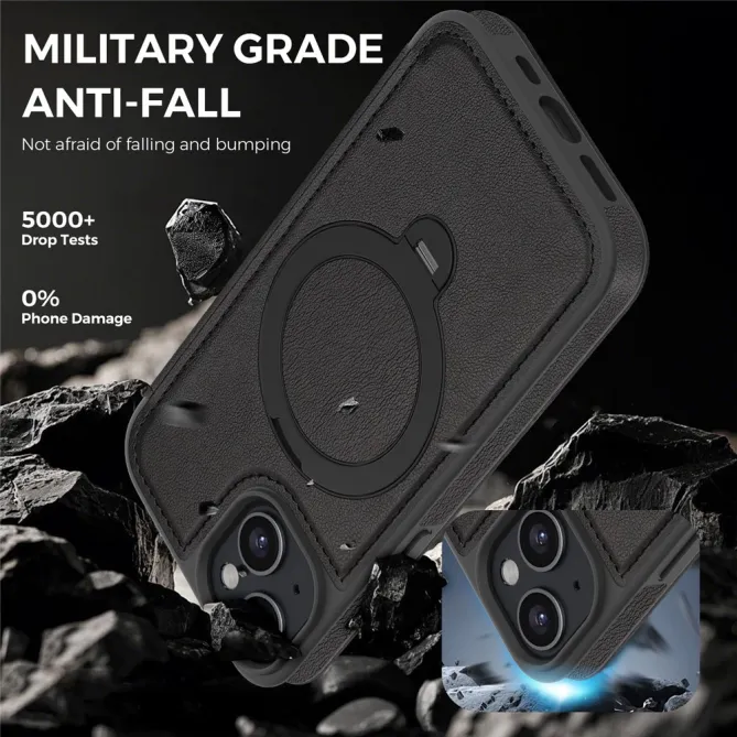 Étui iPhone 15 Capucine Fine Anneau Béquille
