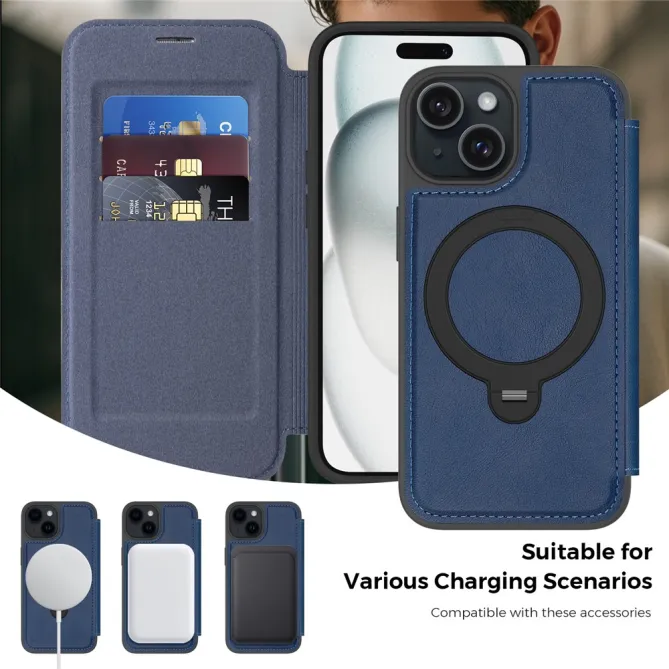 Étui iPhone 15 Capucine Fine Anneau Béquille