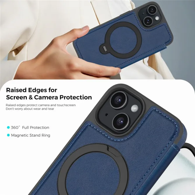 Étui iPhone 15 Capucine Fine Anneau Béquille