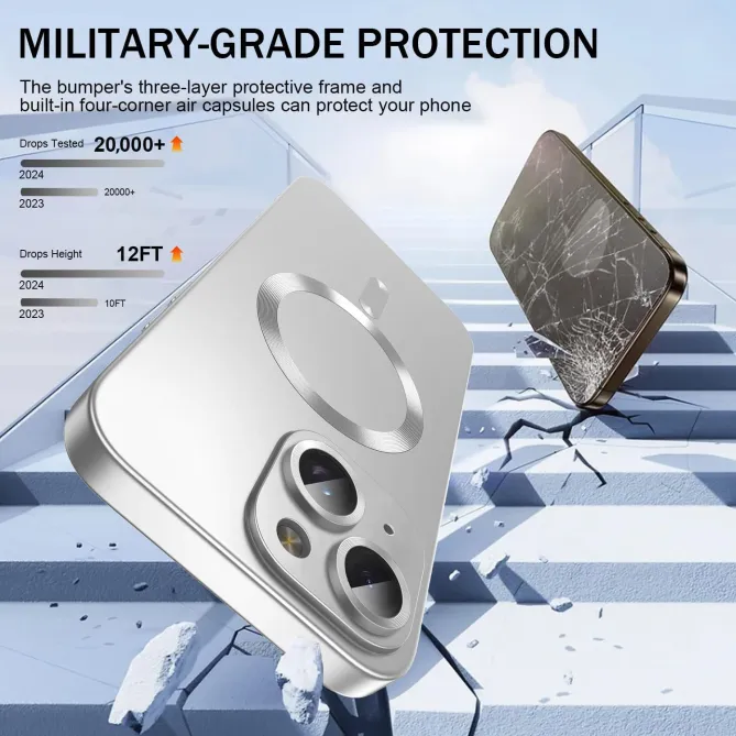 Coque iPhone 15 magnétique ultra fine avec protection caméra