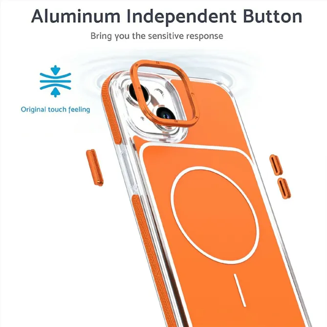 Coque iPhone 15 magnétique renforcée à contours transparents