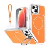 Coque iPhone 15 magnétique avec support caméra et dragonne