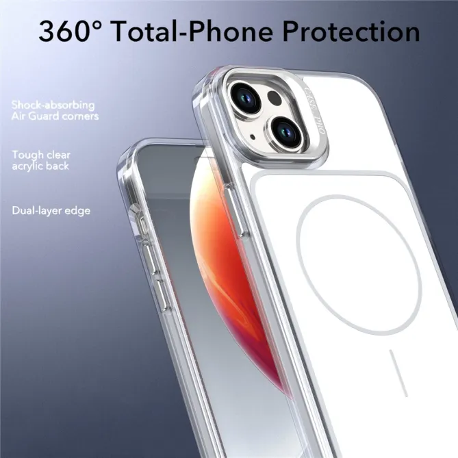 Coque iPhone 15 magnétique avec support caméra et dragonne