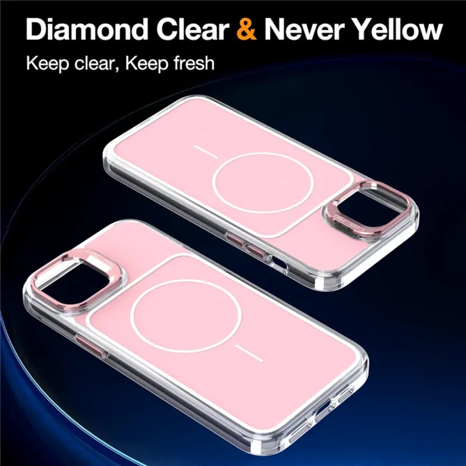 Coque iPhone 15 magnétique avec support caméra et dragonne