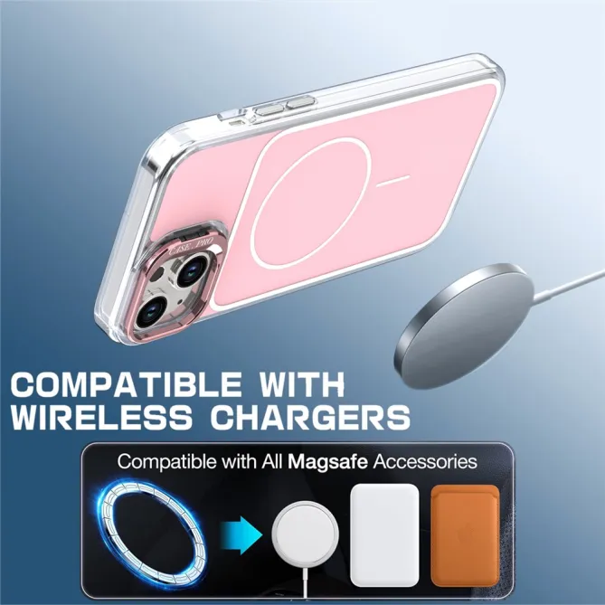 Coque iPhone 15 magnétique avec support caméra et dragonne