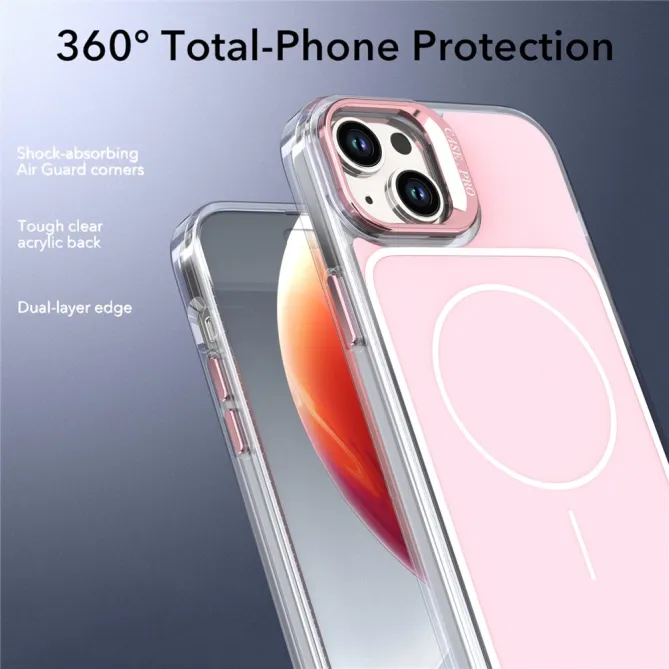 Coque iPhone 15 magnétique avec support caméra et dragonne