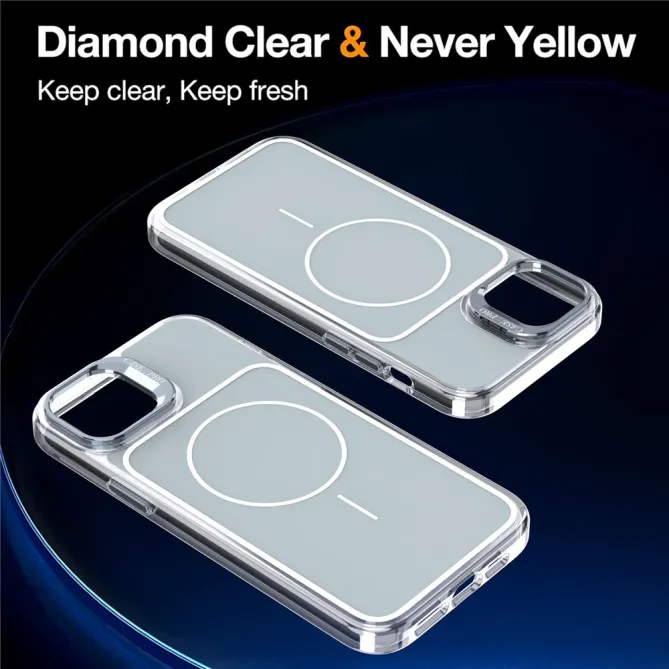 Coque iPhone 15 magnétique avec support caméra et dragonne