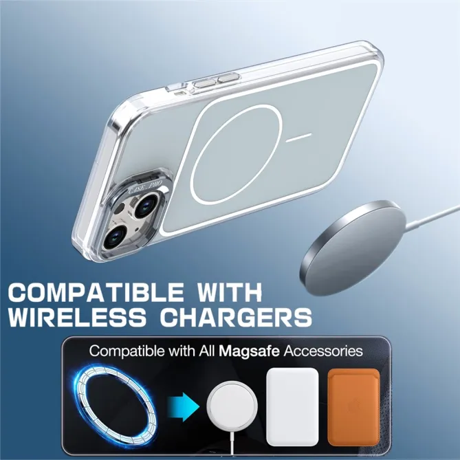 Coque iPhone 15 magnétique avec support caméra et dragonne