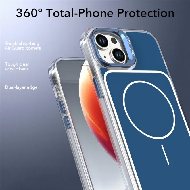 Coque iPhone 15 magnétique avec support caméra et dragonne