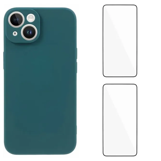 Coque iPhone 15 Série B1 avec 2 verres trempés