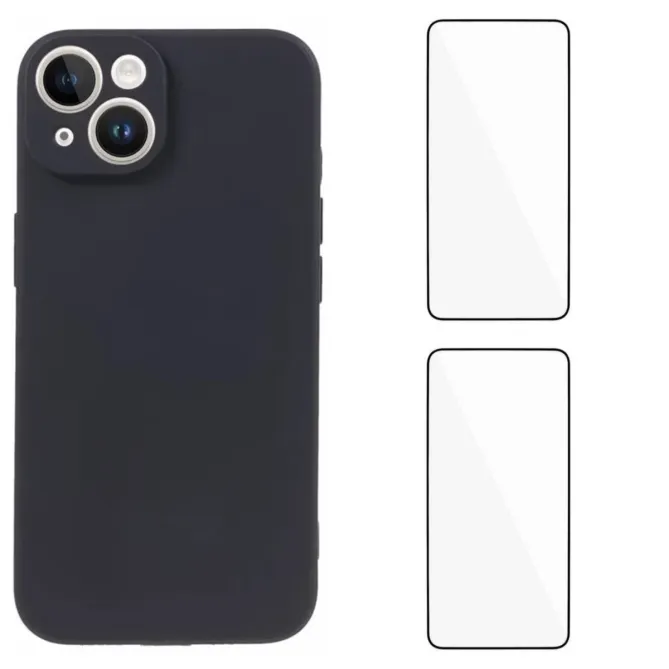 Coque iPhone 15 Série B1 avec 2 verres trempés