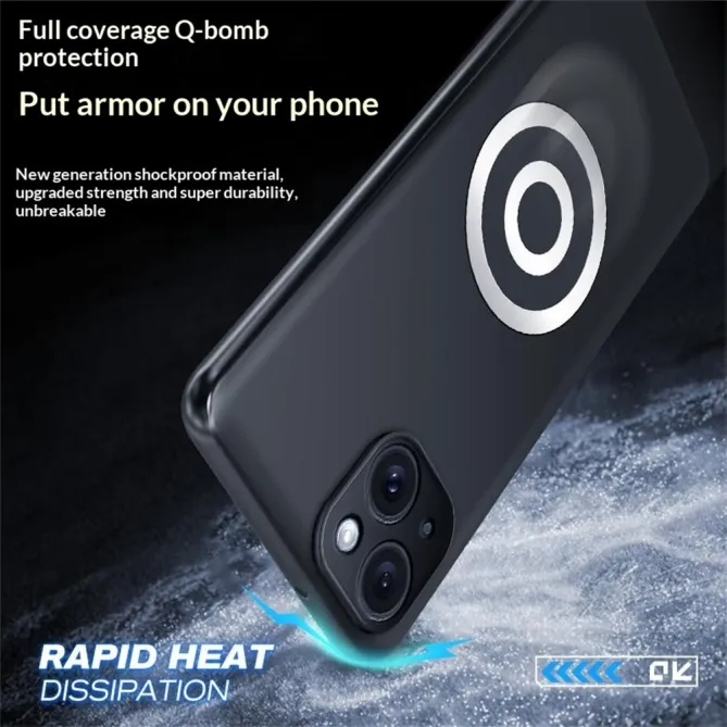 Coque iPhone 15 refroidissement graphène magnétique