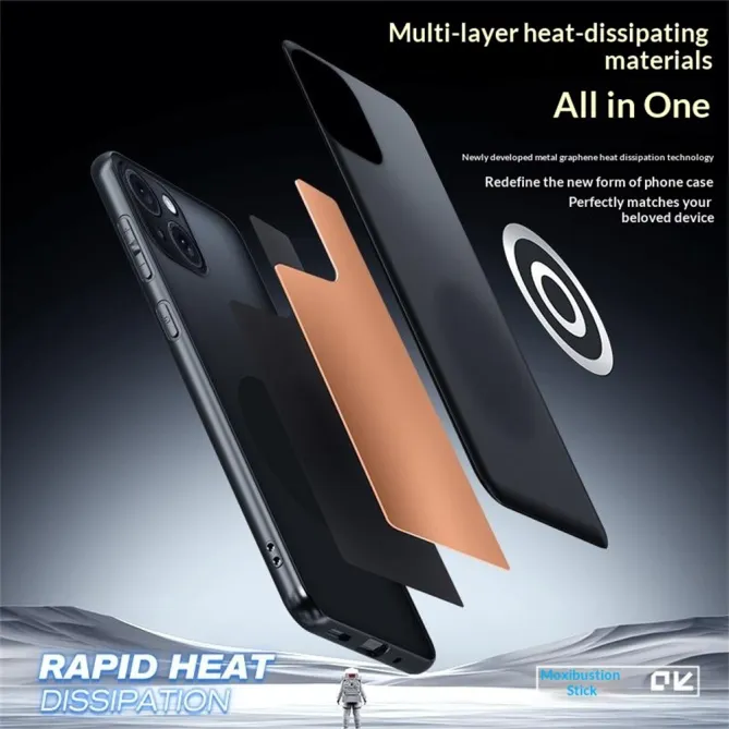 Coque iPhone 15 refroidissement graphène magnétique