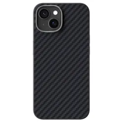 Coque iPhone 15 magnétique ultra fine texture fibre de carbone