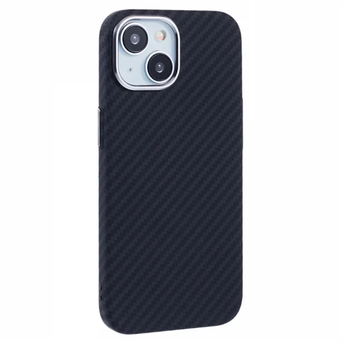 Coque iPhone 15 magnétique fibre de carbone Racing