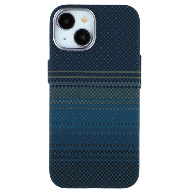 Coque iPhone 15 magnétique fibre de carbone Racing