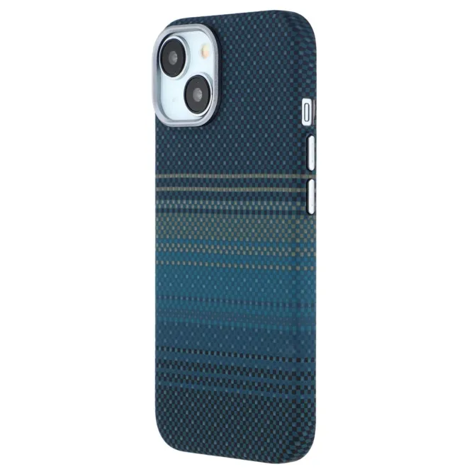 Coque iPhone 15 magnétique fibre de carbone Racing