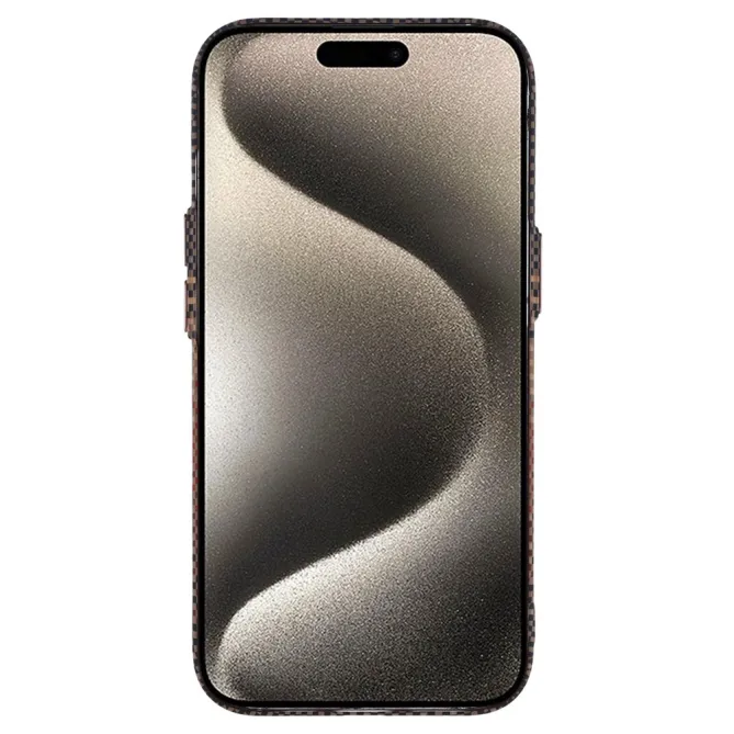 Coque iPhone 15 magnétique fibre de carbone Racing